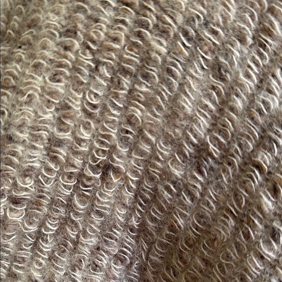 Vintage Wool Mohair Blend Long Textured Cardigan Sweater Belted Women's Large - Picture 9 of 12